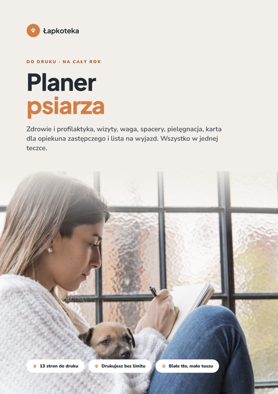 Okładka poradnika Planer psiarza do druku